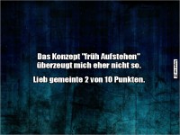 Fr�haufstehen: Keine Begeisterung in Sicht!