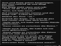 Toni und Sepp gehen bergsteigen......