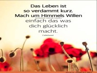 Das Leben ist sehr kurz