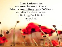 Das Leben ist sehr kurz