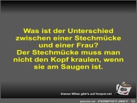 Was ist der Unterschied zwischen einer Stechm�cke und einer