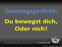 Sonntagsgedicht