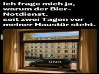 Bier-Notdienst vor der Tr: Zufall oder Absicht?