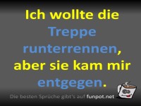 Treppe gegen Lufer: Punkt fr die Treppe!