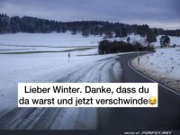 Winter, danke und auf Wiedersehen!