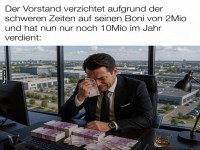 Wenn das Gehalt nur noch 10 Millionen ist...