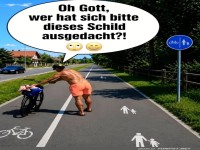 Verwirrung auf dem Radweg!