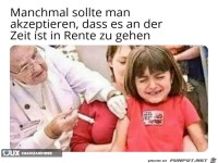 Manchmal sollte man akzeptieren das es an der Zeit ist