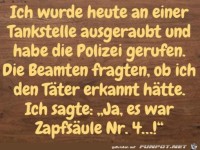 Von der Tanks�ule ausgeraubt