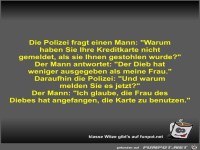 Die Polizei fragt einen Mann