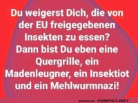 Kritik an Insekten als Nahrungsmittel in der EU