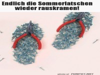 Kreative DIY-Sandalen aus Schrauben und Zangen