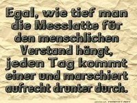 Lustiger Spruch �ber menschlichen Verstand