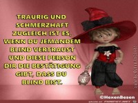 Traurig und Schmerzhaft