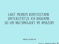 laut meinem Kontostand