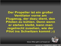 Der Propeller ist ein groer Ventilator vorne am Flugzeug