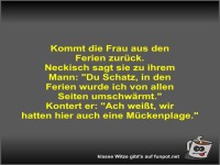 Kommt die Frau aus den Ferien zurck