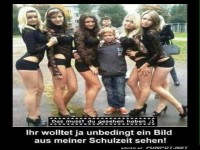 Als Teenie umringt von Models!
