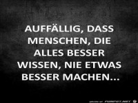 Auffllig, dass Menschen...