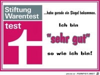 Stiftung Warentest - habe gerade ein Siegel...