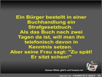 Ein Brger bestellt in einer Buchhandlung ein...