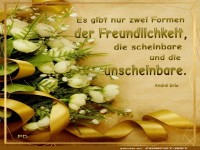 Es gibt nur zwei Formen der Freundlichkeit