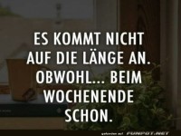 Es kommt sehr wohl auf die L�nge an