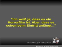 Lustiger Kommentar zum Horrorfilm