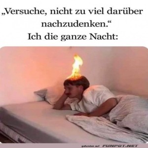 fun-Bild: Kopf voller Ideen, oder nur brennendes Nachdenken?