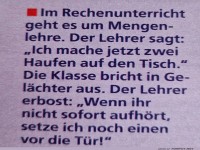 Witz im Mathematikunterricht