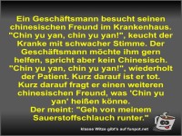 Ein Gesch�ftsmann besucht seinen chinesischen Freund im...