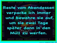 Reste vom Abendessen