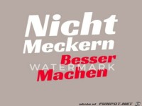 Nicht meckern, besser machen
