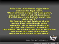 Zwei recht unerfahrene J�ger haben sich bei der Jagd verirrt