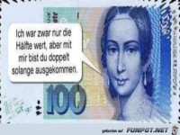 Die H�lfte wert
