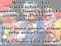 Clowns lenken vom Chaos ab