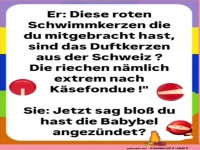 Lustiger Dialog �ber Duftkerzen aus der Schweiz