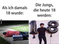 Historischer Vergleich: 18 werden damals und heute
