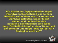 Ein t�rkischer Teppichh�ndler klopft irgendwo in...