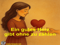 Ein gutes Herz gibt ohne zu z�hlen