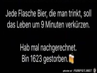 Jede Flasche Bier