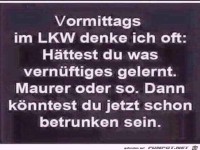 Vormittags im LKW
