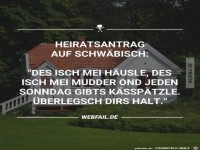 Schw�bischer Heiratsantrag
