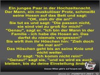 Ein junges Paar in der Hochzeitsnacht