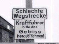 Schlechte Wegstrecke