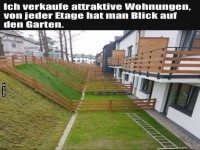 Gartenblick mit Hanglage inklusive