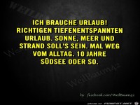 Brauche Urlaub