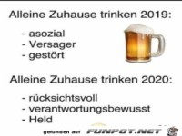 Alleine Zuhause trinken