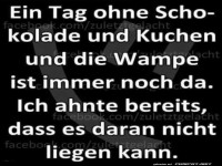 Ein Tag ohen Schokolade und Kuchen