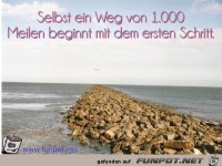 Selbst ein Weg von 1000 Meilen 
